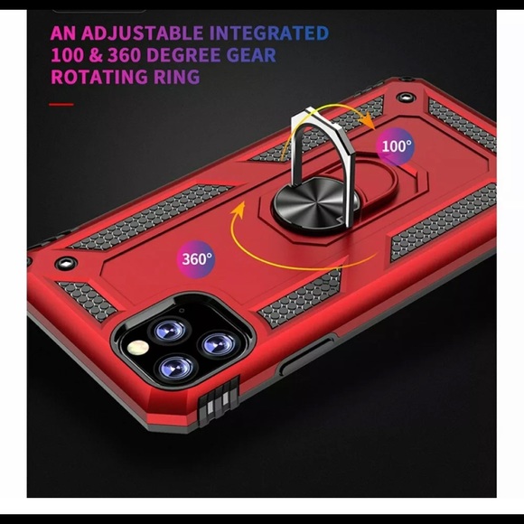 iPhone 11 Pro Max case with ring kickstand Green - Picture 4 of 7